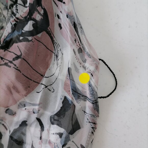 Forever Womens Multicolor High Halter Neck Abstract Print A-Line Dress 16 - Picture 6 of 6